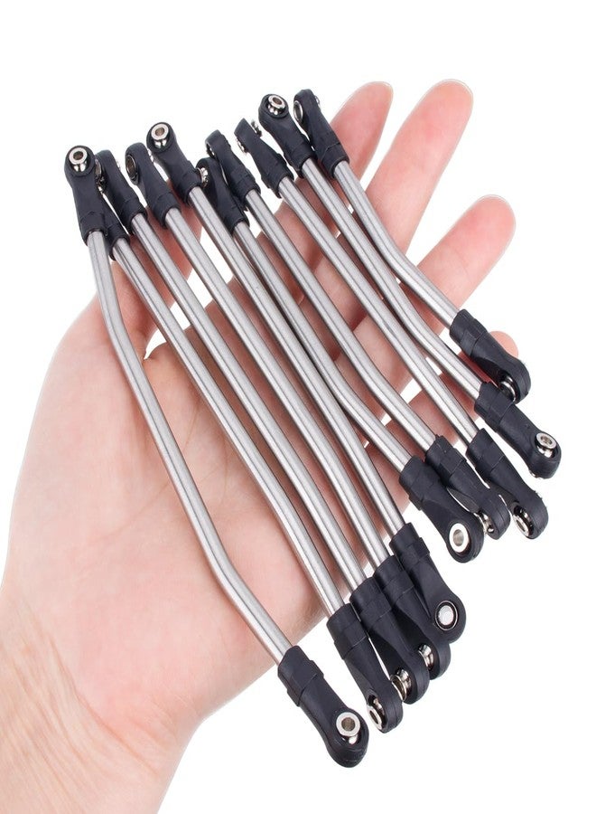 RCJUMPANT scx10 Links,10Pcs Stainless Steel Links Rod Set with Ball End 313/324mm Wheelbase for 1/10 RC Crawler Car Axial SCX10 TRX4 Upgrade Parts (313mm) - Image 3